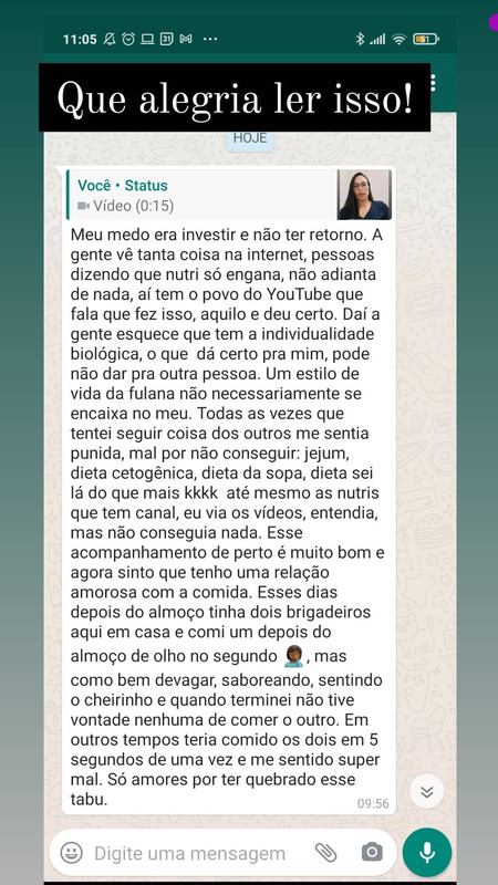 Depoimento de paciente 3