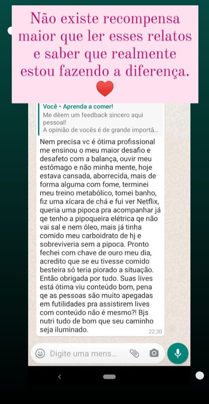 Depoimento de paciente 6