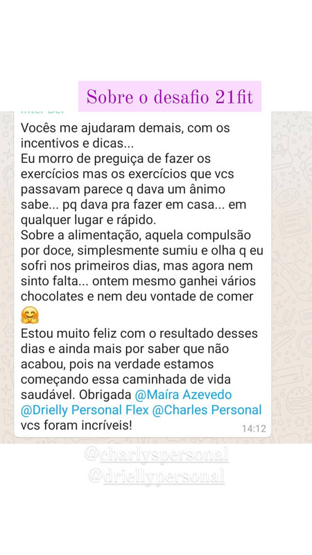 Depoimento de paciente 9