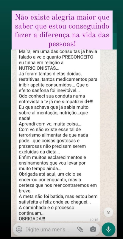 Depoimento de paciente 14