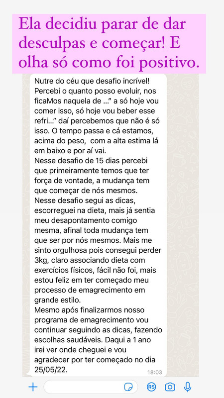 Depoimento de paciente 19